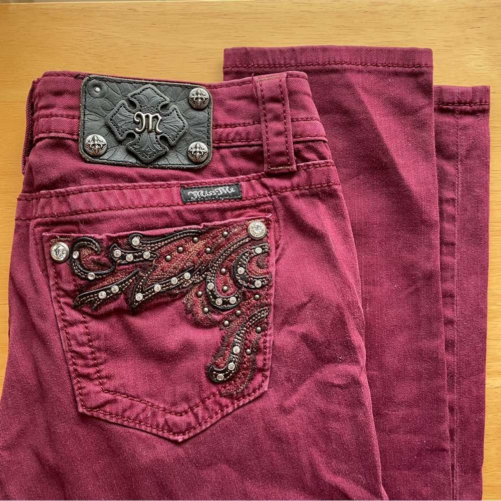 [Miss Me] Burgundy Jeans